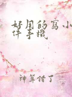 好用的写小说软件手机