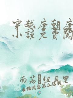 穿越唐朝唐羽的小说免费阅读