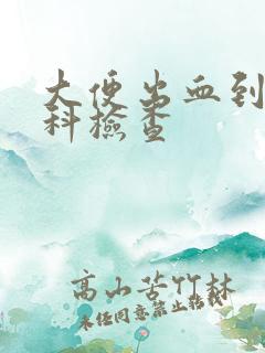 大便出血到什么科检查