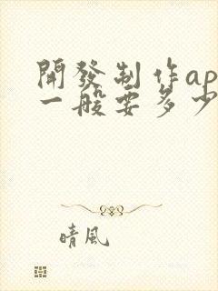 开发制作app一般要多少钱