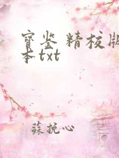 宝鉴 精校版全本txt