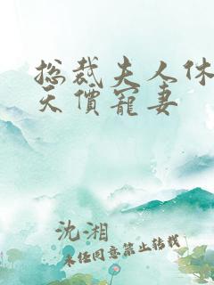 总裁夫人休想逃天价宠妻