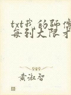txt我的师傅每到大限才突破