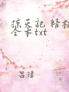 掠天记 精校版全本txt