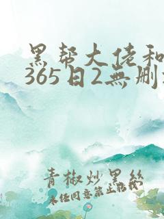黑帮大佬和我的365日2无删减版