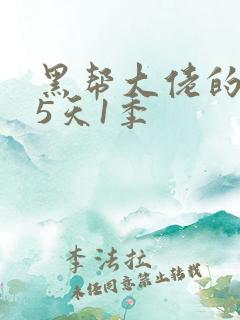 黑帮大佬的365天1季