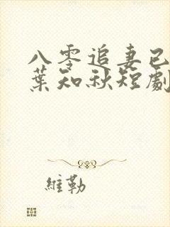 八零追妻已太迟叶知秋短剧免费