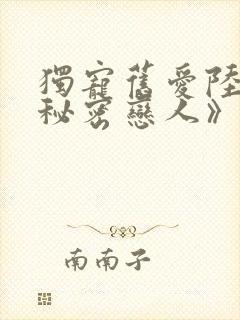 独宠旧爱陆少的秘密恋人》