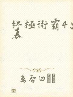 终极街霸4出招表