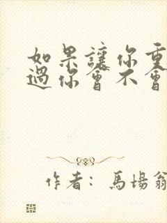 如果让你重新来过你会不会爱我歌词