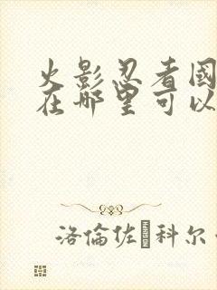 火影忍者国语版在哪里可以看