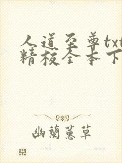 人道至尊txt精校全本下载