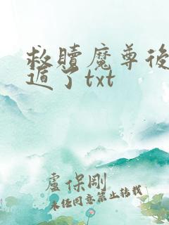 救赎魔尊后我死遁了txt