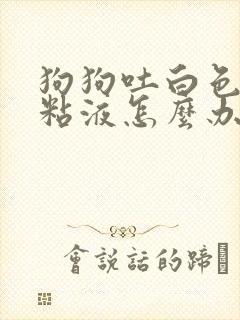 狗狗吐白色泡沫粘液怎么办