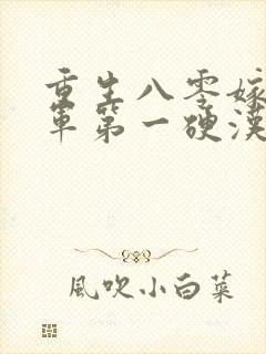 重生八零嫁给全军第一硬汉免费阅读全部