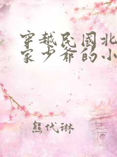 穿越民国北平富家少爷的小说