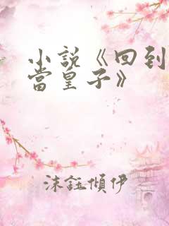 小说《回到古代当皇子》