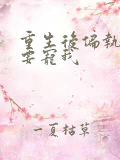 重生后偏执大佬要宠我