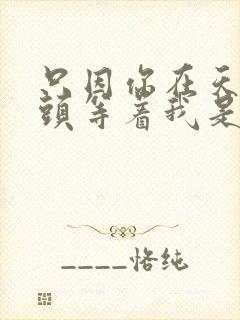 只因你在天涯尽头等着我是什么歌