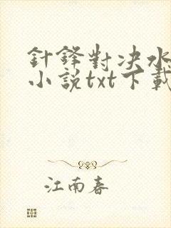 针锋对决水千丞小说txt下载