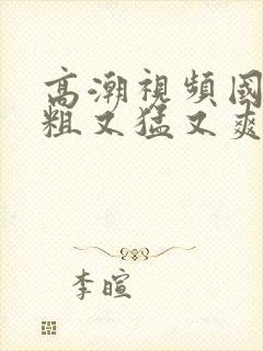 高潮视频国产又粗又猛又爽又黄的视频