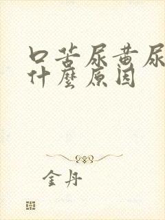 口苦尿黄尿臭是什么原因