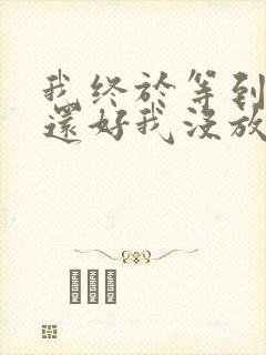 我终于等到你 还好我没放弃