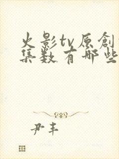 火影tv原创的集数有哪些