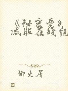 《秘密爱》无删减版在线观看
