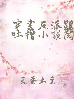 穿书反派跟班的吐槽小说阅读