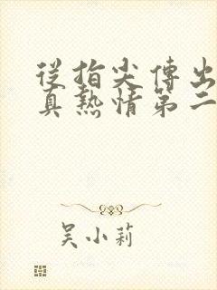 从指尖传出的认真热情第二季观看