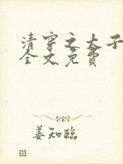 清穿之太子娇妃全文免费