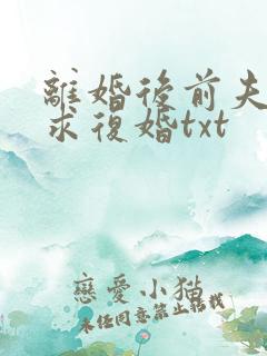 离婚后前夫哭着求复婚txt