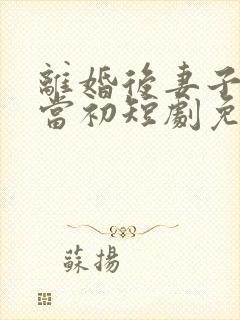 离婚后妻子悔不当初短剧免费观看