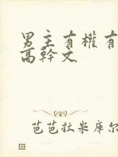 男主有权有势的高干文