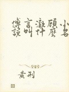 傅言澈顾小楠小说叫什么名字