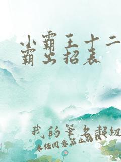 小霸王十二人街霸出招表