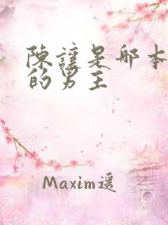 陈让是哪本小说的男主