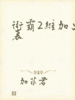 街霸2维加出招表