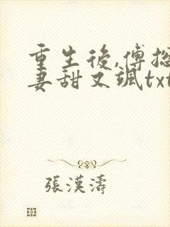 重生后,傅总娇妻甜又飒txt下载