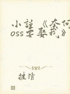 小说 《奈何boss要娶我》