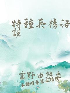 特种兵杨洛的小说