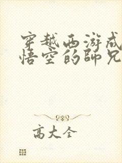 穿越西游成为孙悟空的师兄