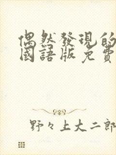 偶然发现的一天国语版免费观看