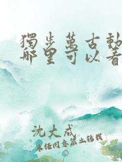 独步万古动漫在哪里可以看