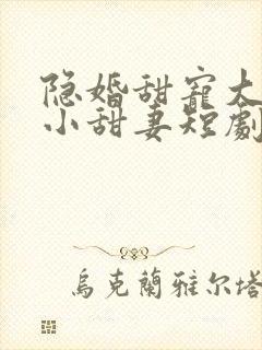 隐婚甜宠大财阀小甜妻短剧