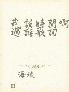 我说时间啊你等过谁歌词