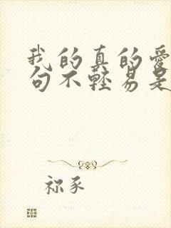 我的真的爱你句句不轻易是哪首歌