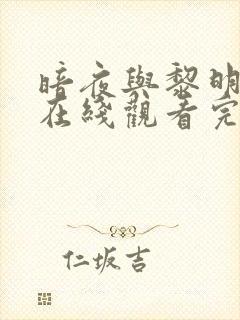 暗夜与黎明全集在线观看完整版免费