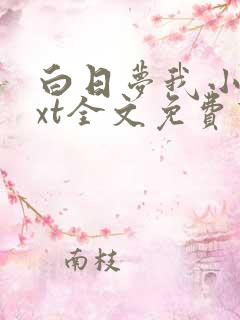 白日梦我小说txt全文免费下载